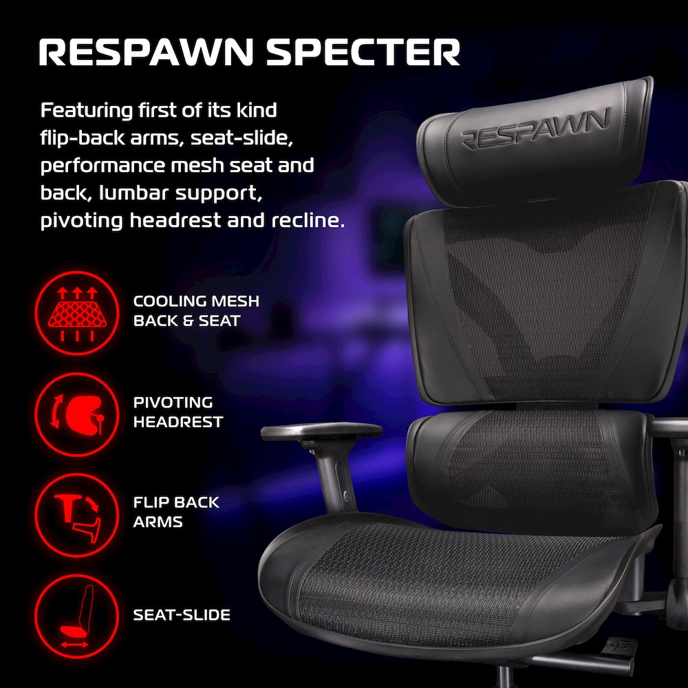 Office Chair - High Back Computer Chair - Black. Picture 3