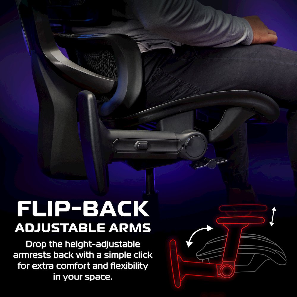 Office Chair - High Back Computer Chair - Black. Picture 5