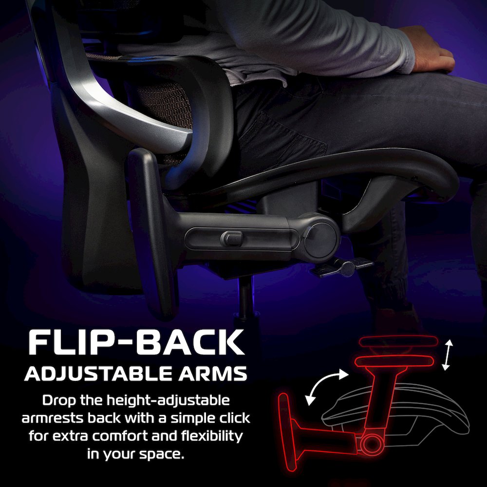 Office Chair - High Back Computer Chair - Graphite Gray. Picture 5