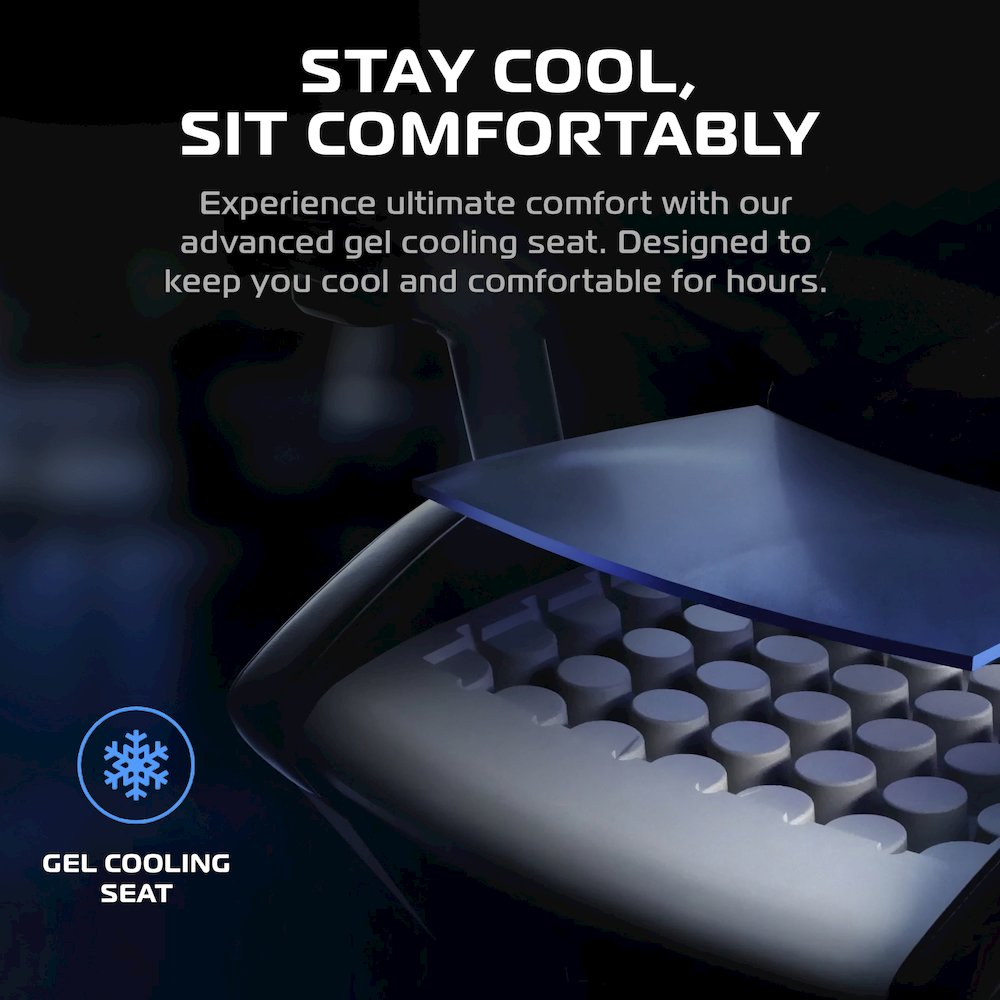 Ergonomic Mesh Office Gaming Chair - High Back - Stealth Black. Picture 5