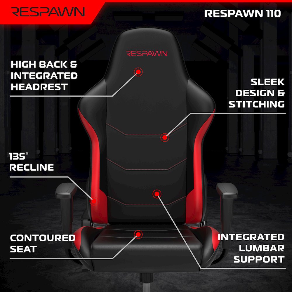 Racing Style High Back PC Computer Desk Office Chair - Red. Picture 8