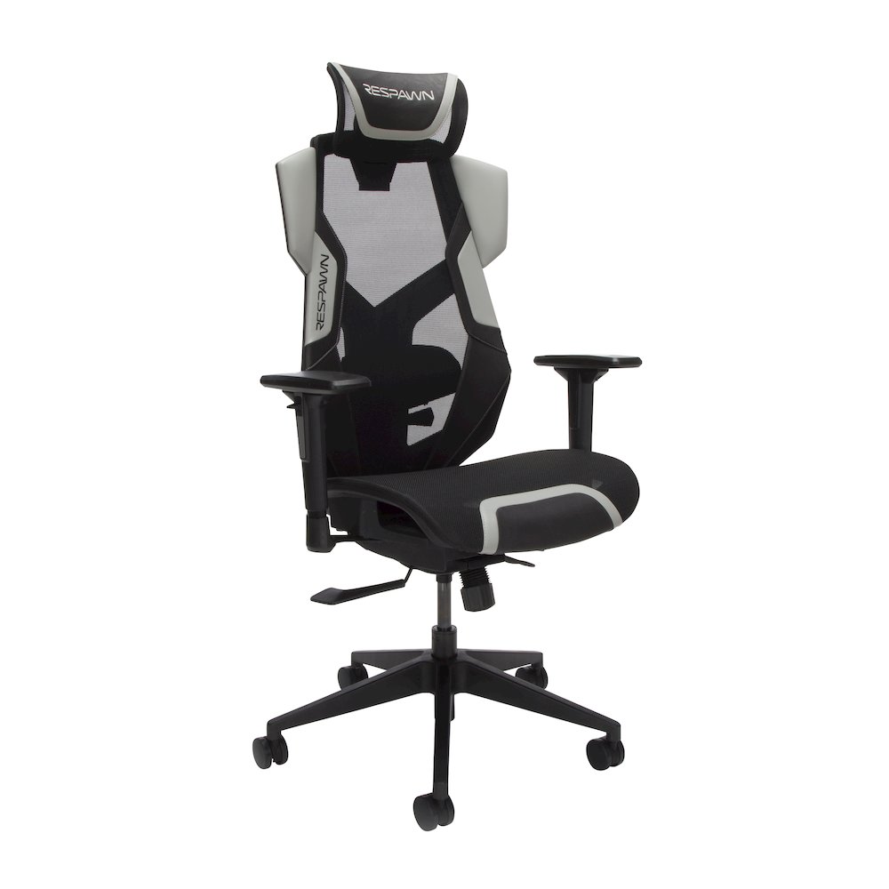 Gaming Chair With Lumbar Support, With Wheels for Computer/Desk/Office - Gray. Picture 1