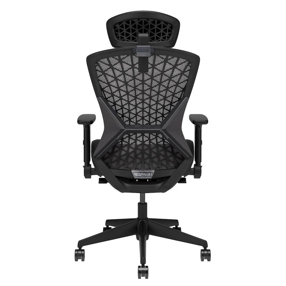 Ergonomic Mesh Office Gaming Chair - High Back - Stealth Black. Picture 4