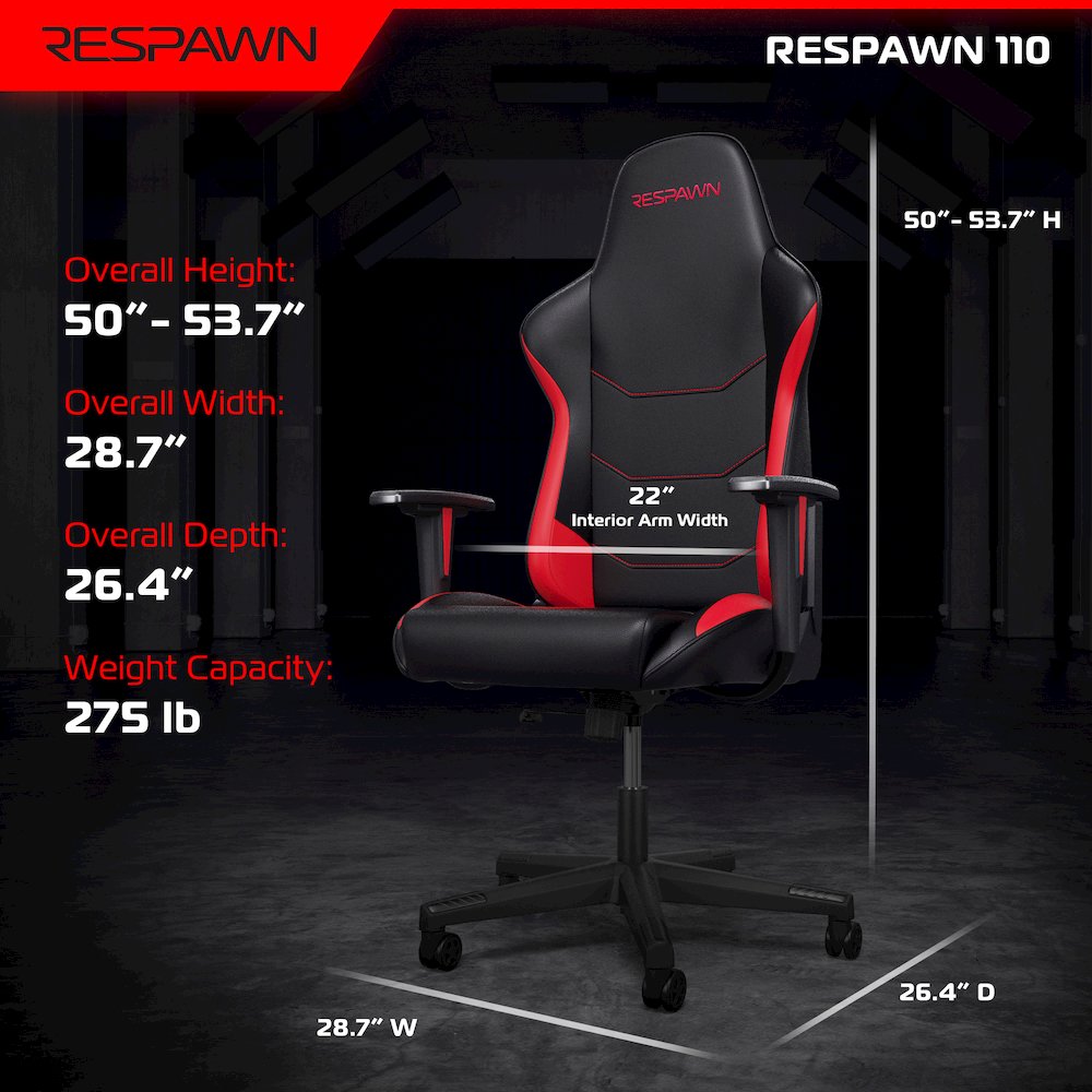 Racing Style High Back PC Computer Desk Office Chair - Red. Picture 7