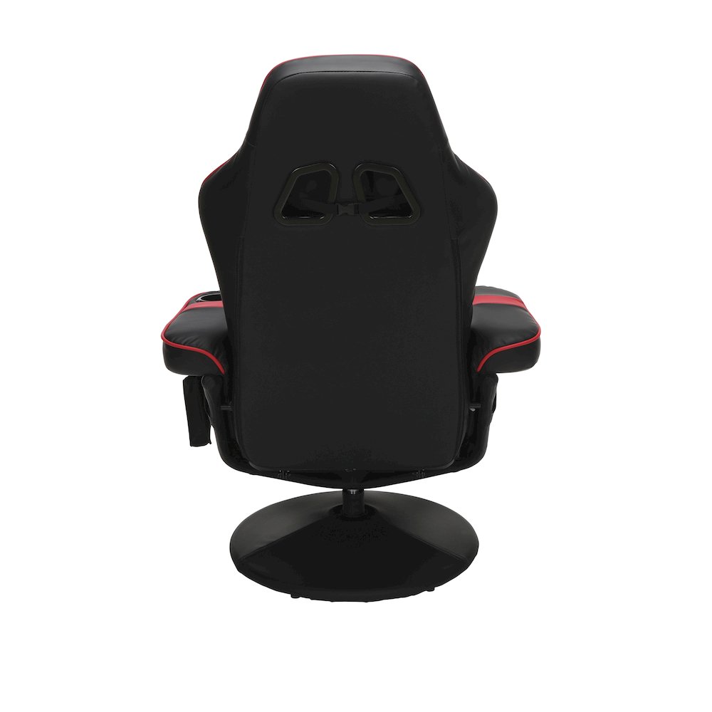 Reclining Gaming Chair with Footrest, Gaming Chair Recliner - Red. Picture 4