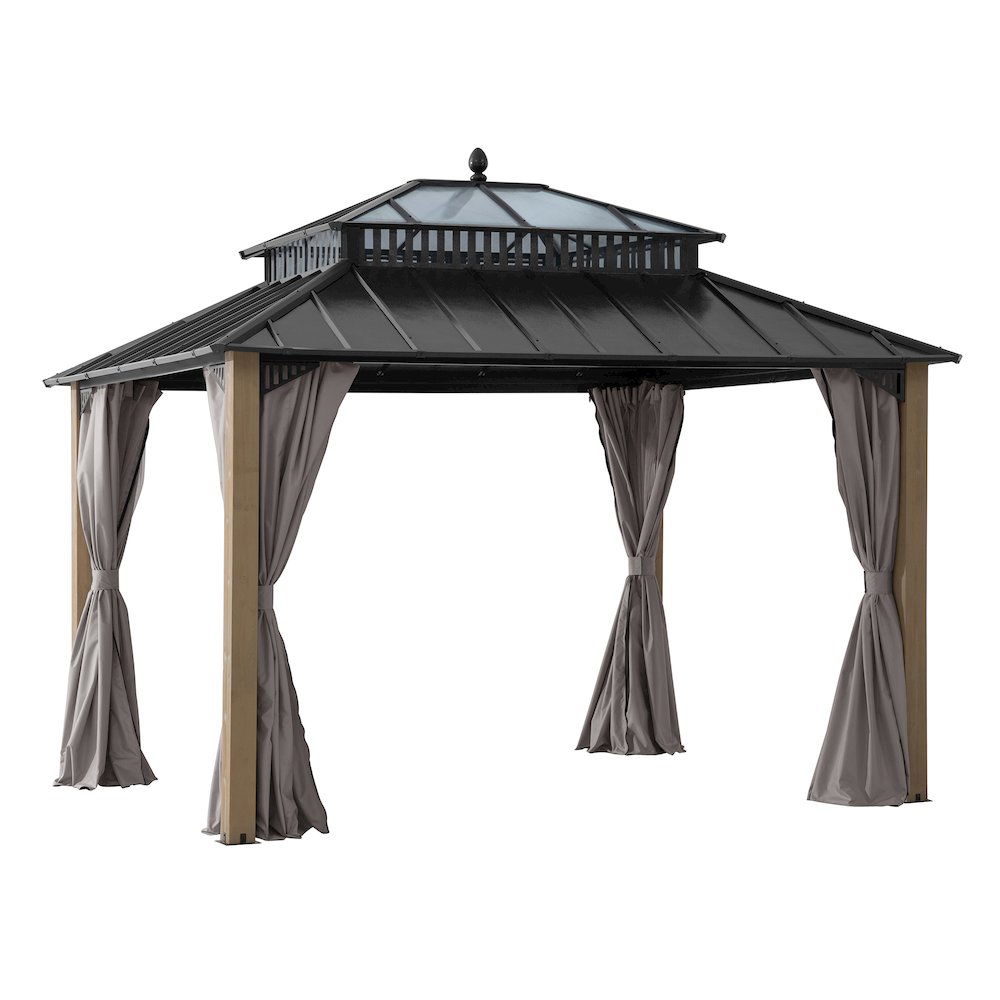 12 ft. x 10 ft. Kingston Extra-Tall, Wide Hardtop Wood Gazebo. Picture 1