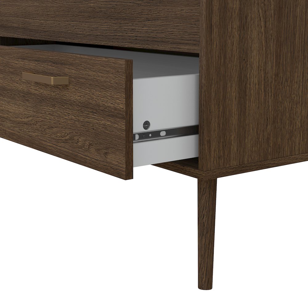 Tone 8 Drawer Double Dresser, Mocha Oak. Picture 9