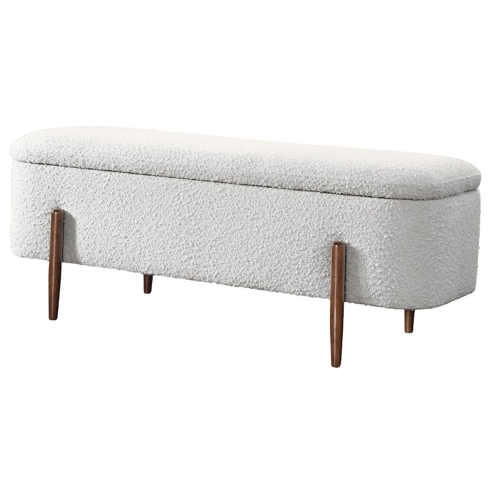 Sarna Ivory Boucle Bench. Picture 1