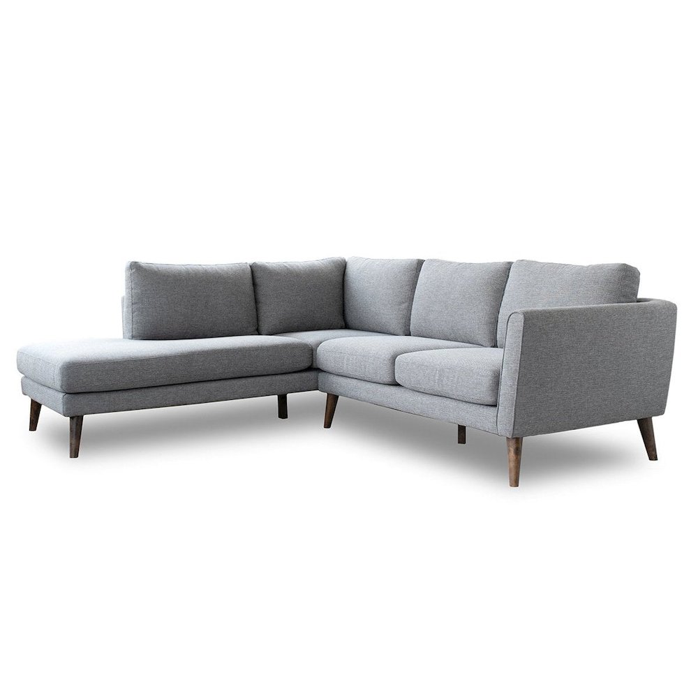 Benson Grey Sectional Sofa Left Facing Chaise. Picture 2