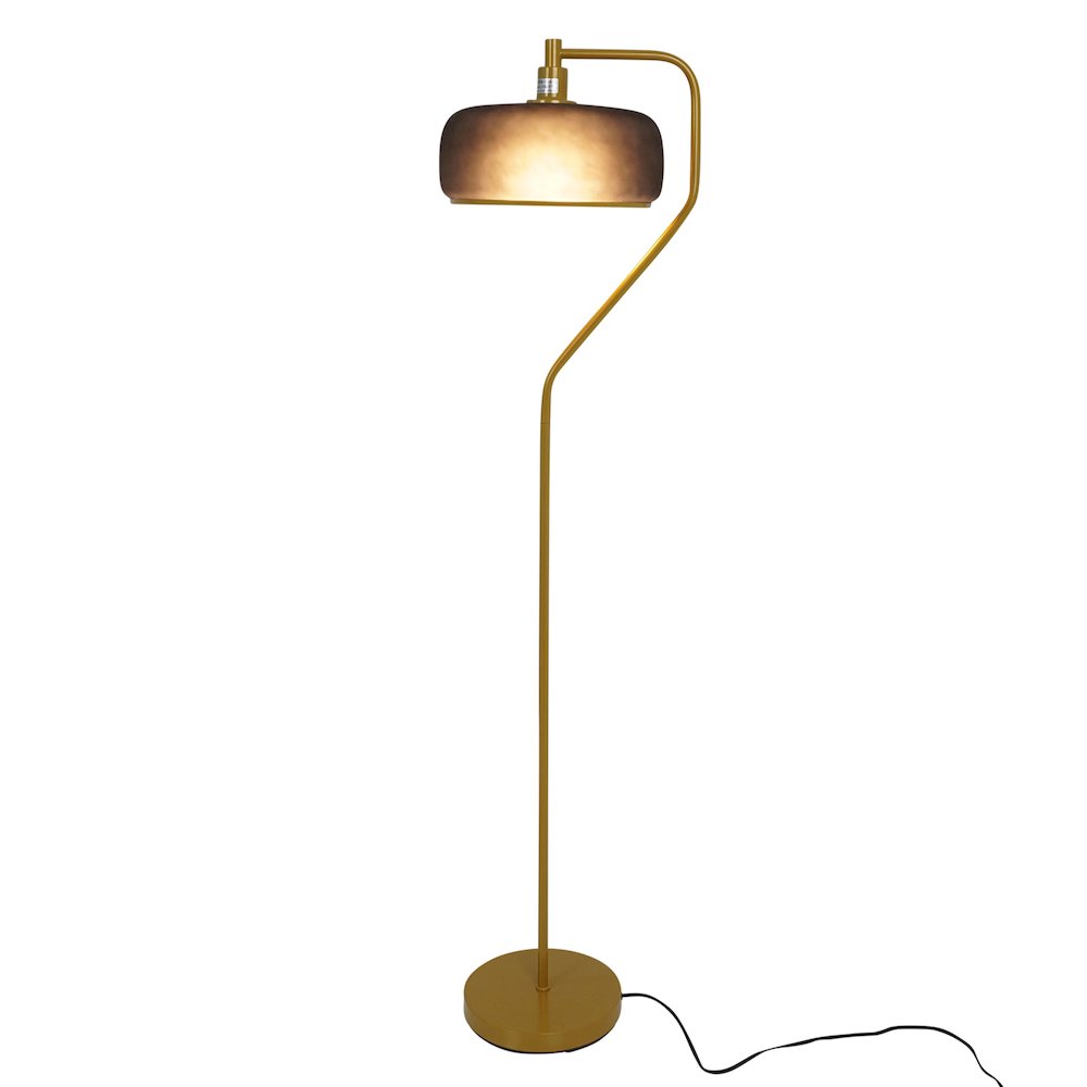 Astris Floor Lamp Black Sprayed and Gold. Picture 1