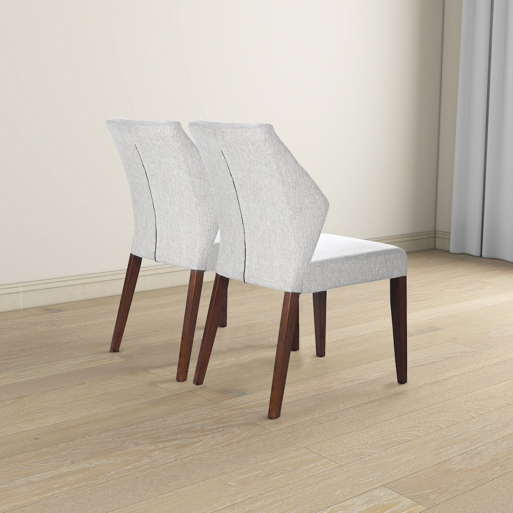 Luca Light Grey Fabric Dining Chair (Set Of 2). Picture 5