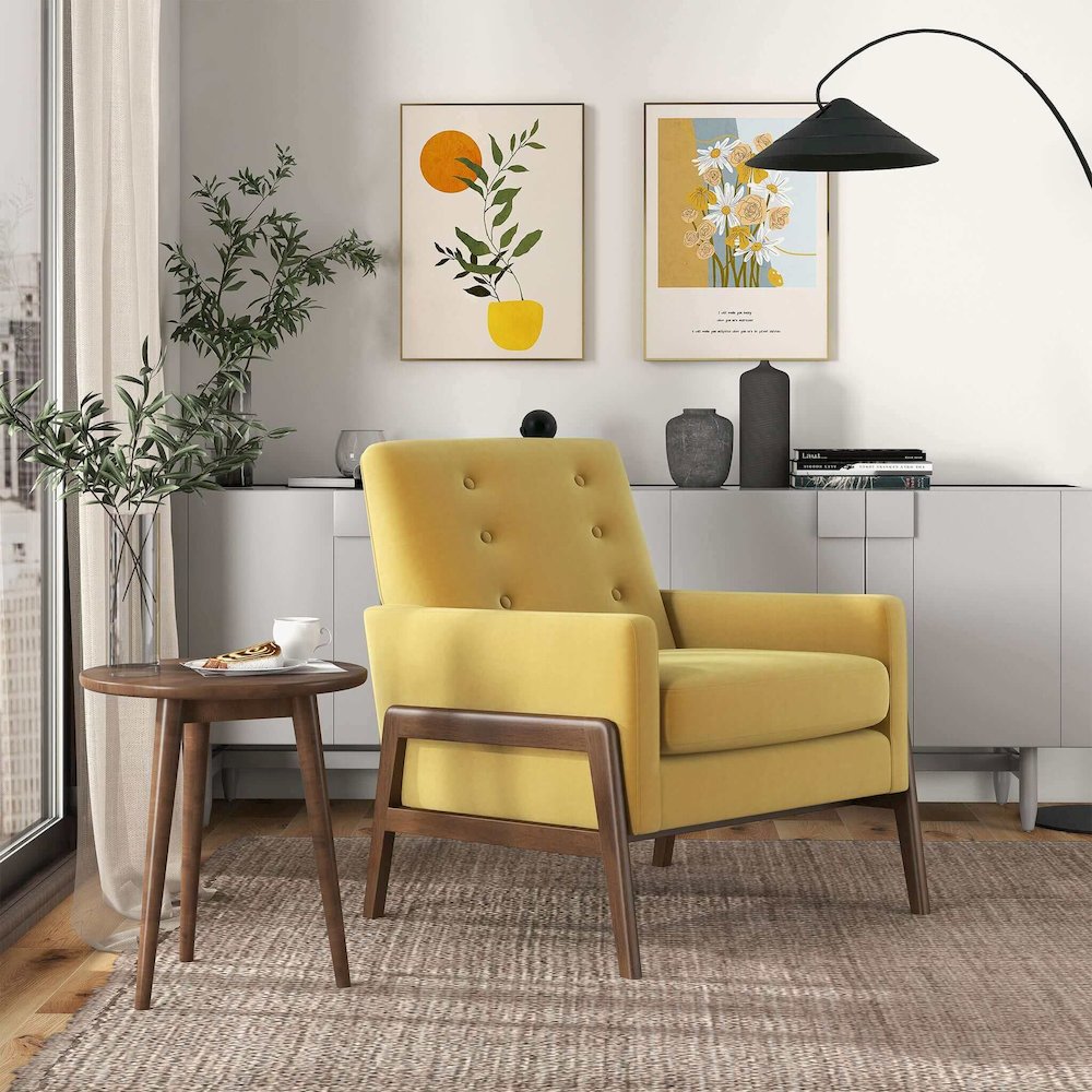 Cole Solid Wood Lounge Chair. Picture 4