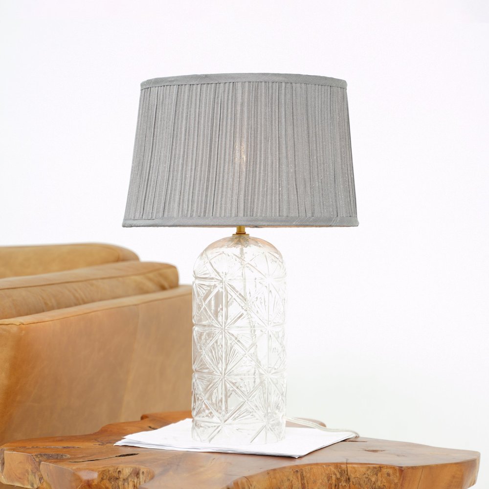 Luxora Table Lamp Gold - Clear and Grey. Picture 2