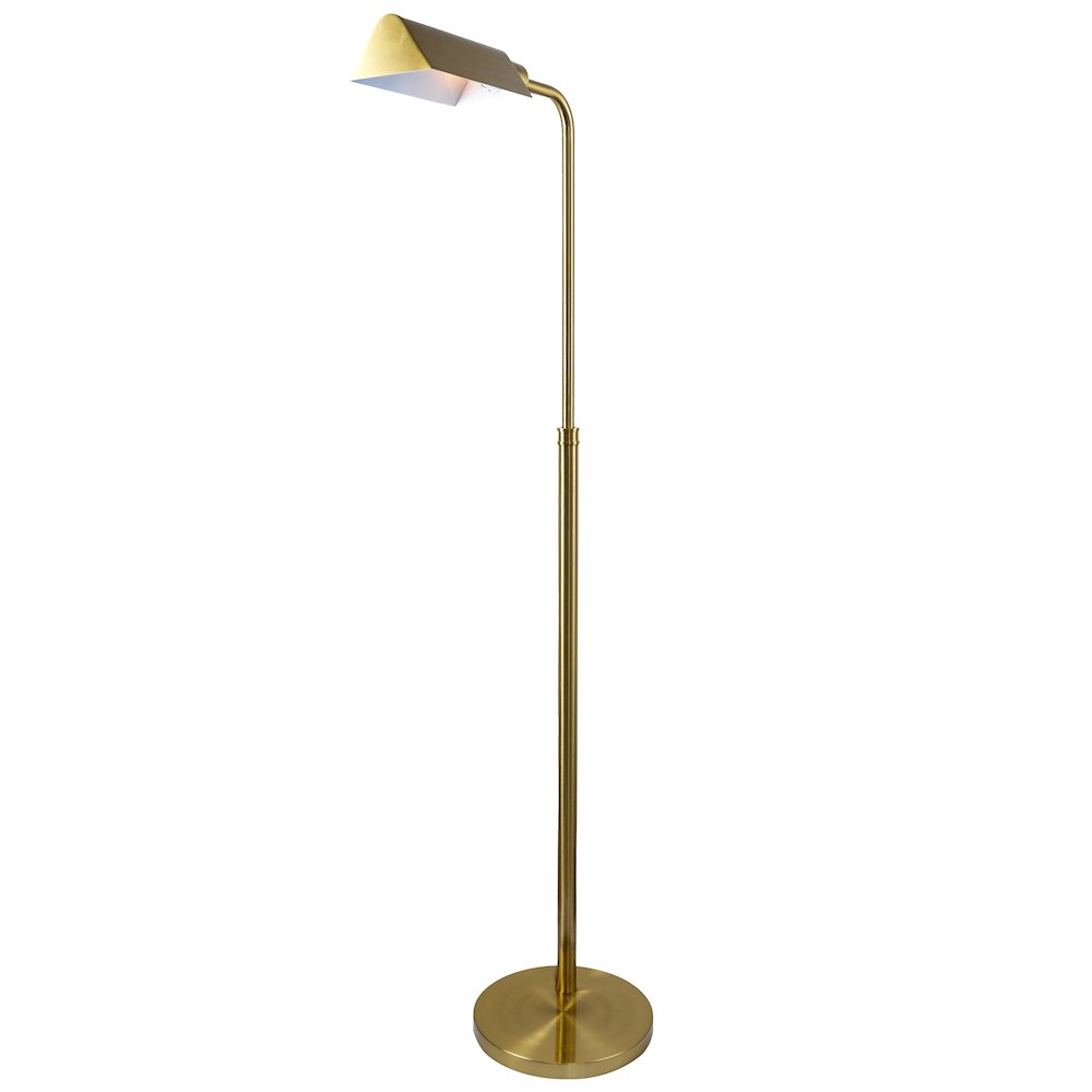 Elara Floor Lamp Gold outer and White inner. Picture 1