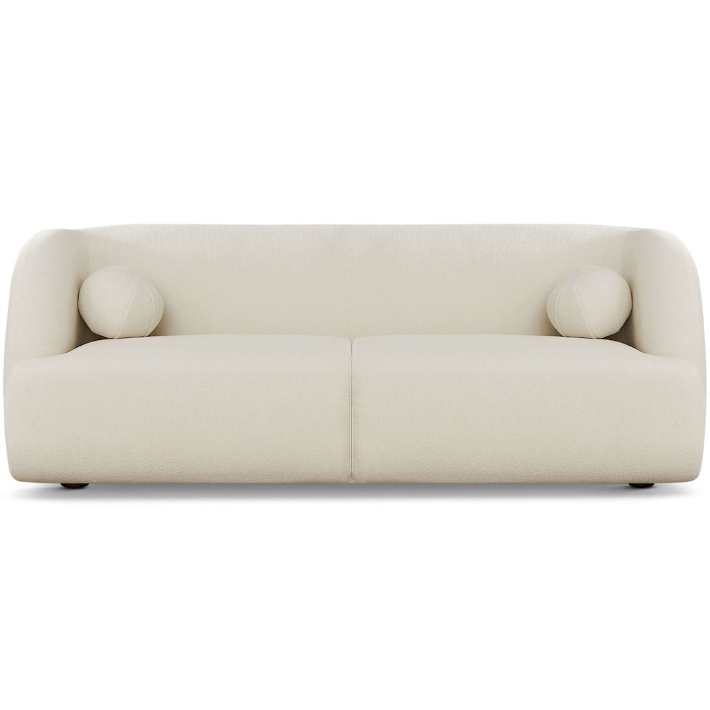 Anna Ivory Boucle Sofa. Picture 1