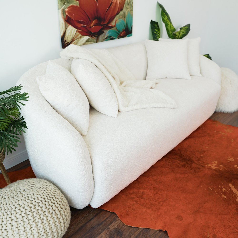 Linden Ivory Boucle Sofa. Picture 4
