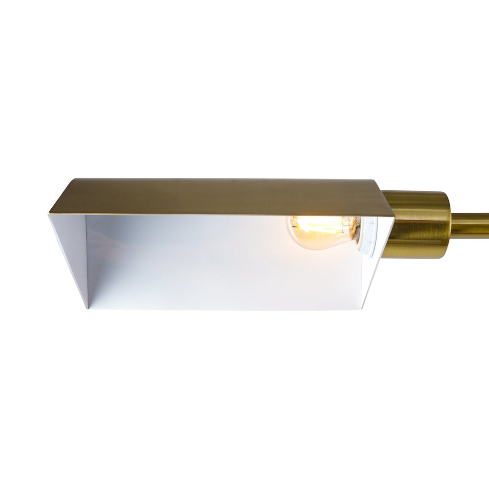 Elara Floor Lamp Gold outer and White inner. Picture 5