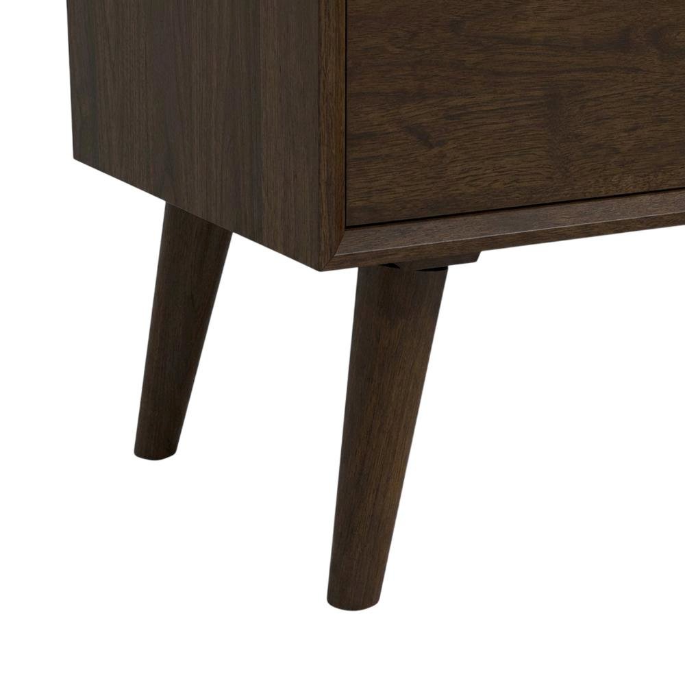 Wooden TV Stand in Walnut Finish with Ample Storage Space. Picture 6