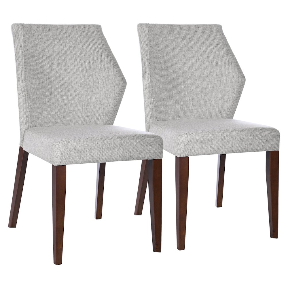 Luca Light Grey Fabric Dining Chair (Set Of 2). Picture 1