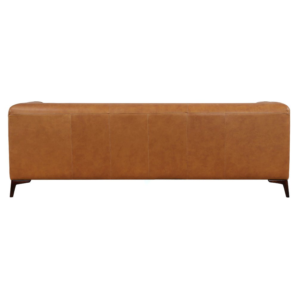 Fargo Tan Leather Sofa. Picture 5
