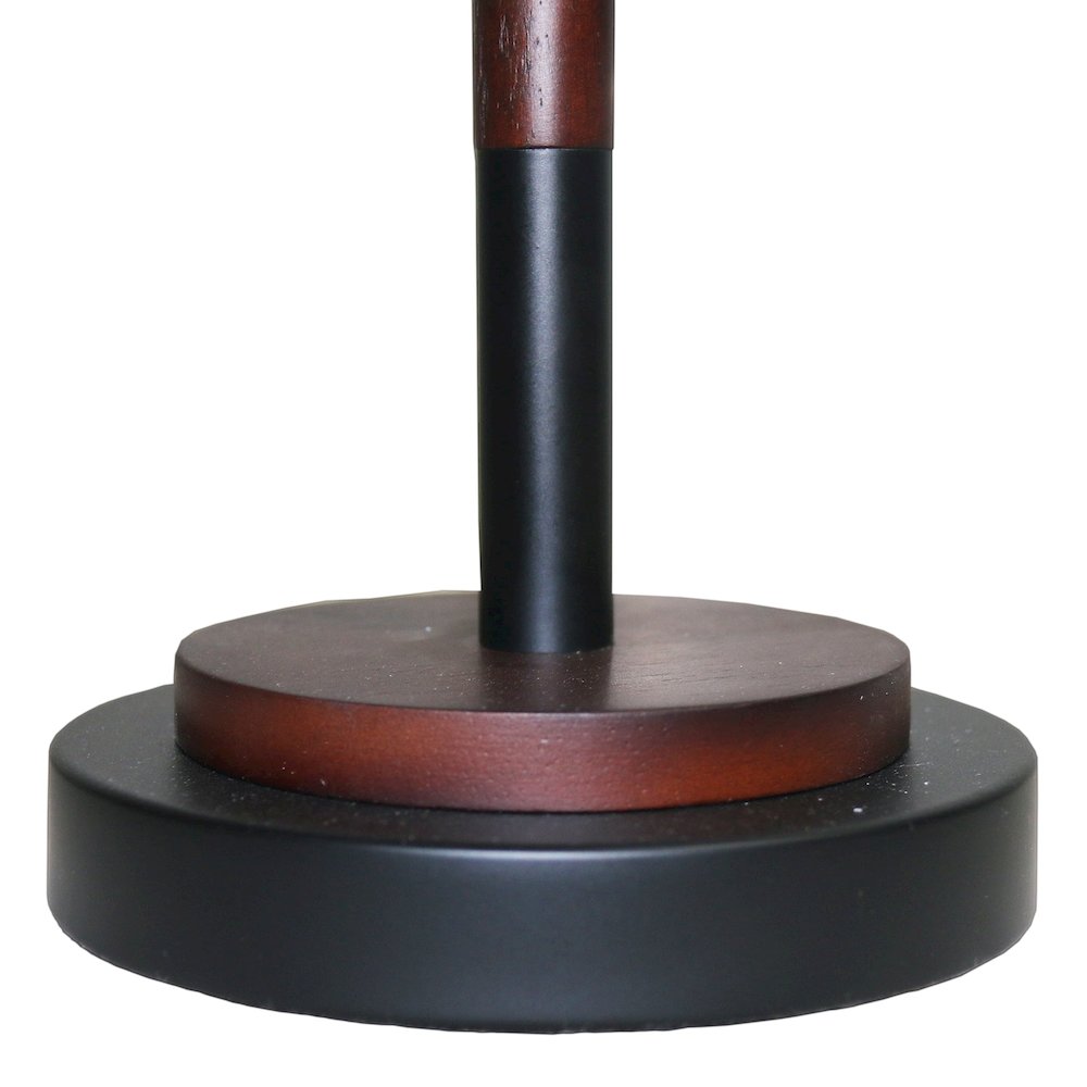 Cosmiclume Black Umbrella Shaped Table Lamp - Walnut - Bronze. Picture 4