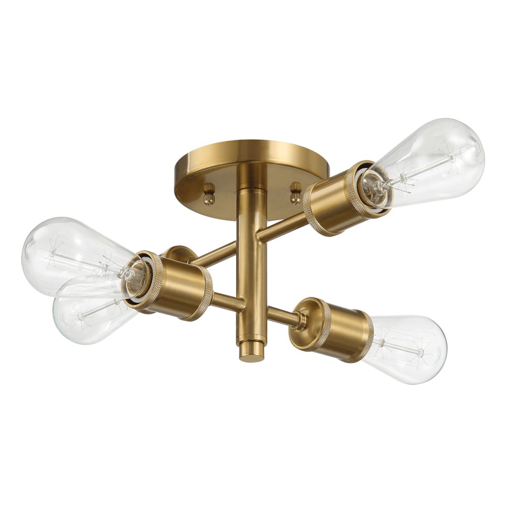 Ephemeral Four Lights Semi Flush Pendant Lamp. Picture 1