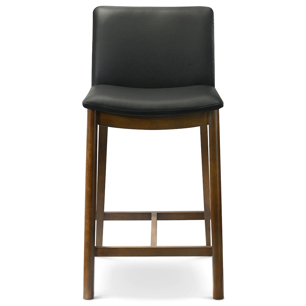 Shannon Counter Chair In Black Vegan Leather. Picture 1