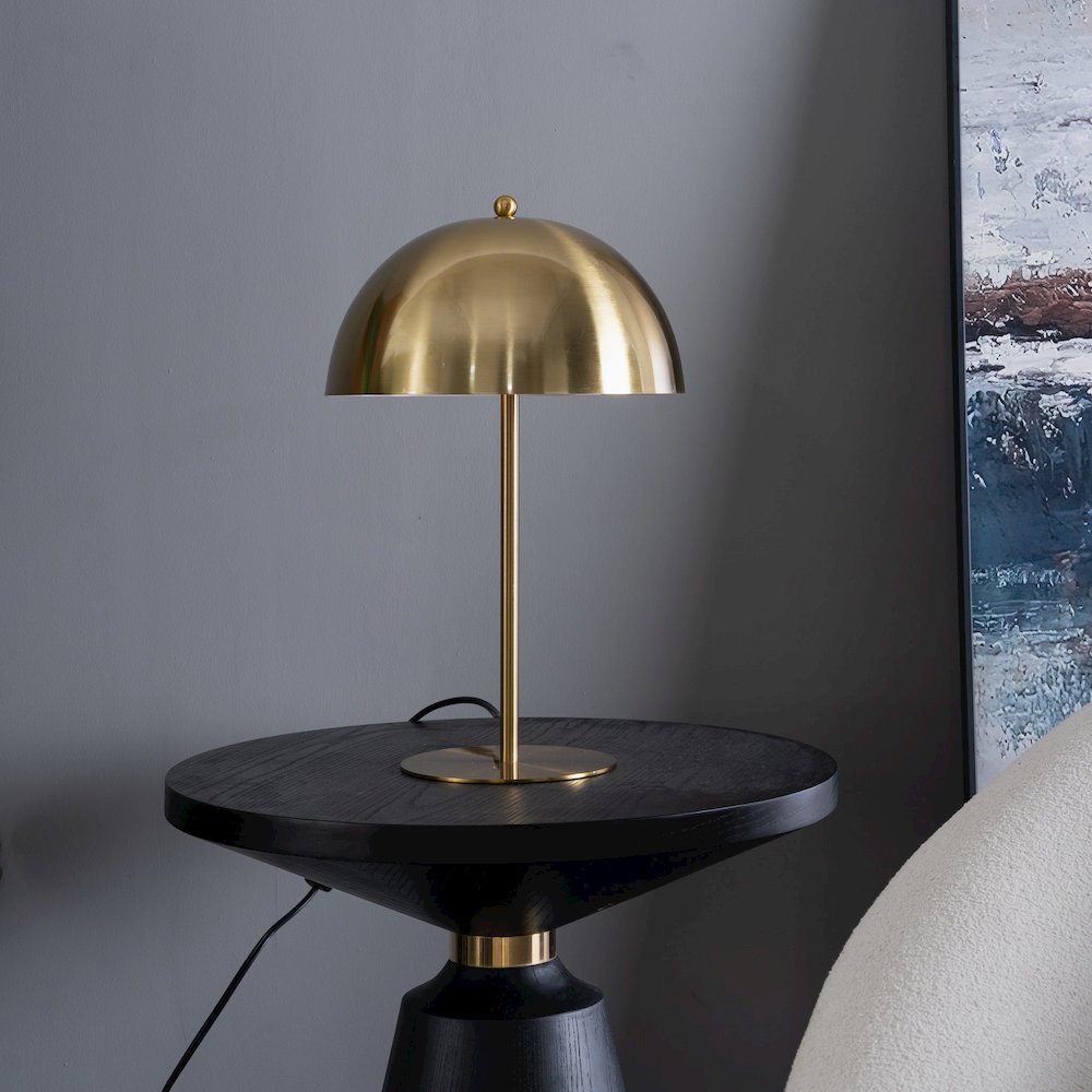 Tundra Table Lamp - Gold outer - White inner. Picture 5