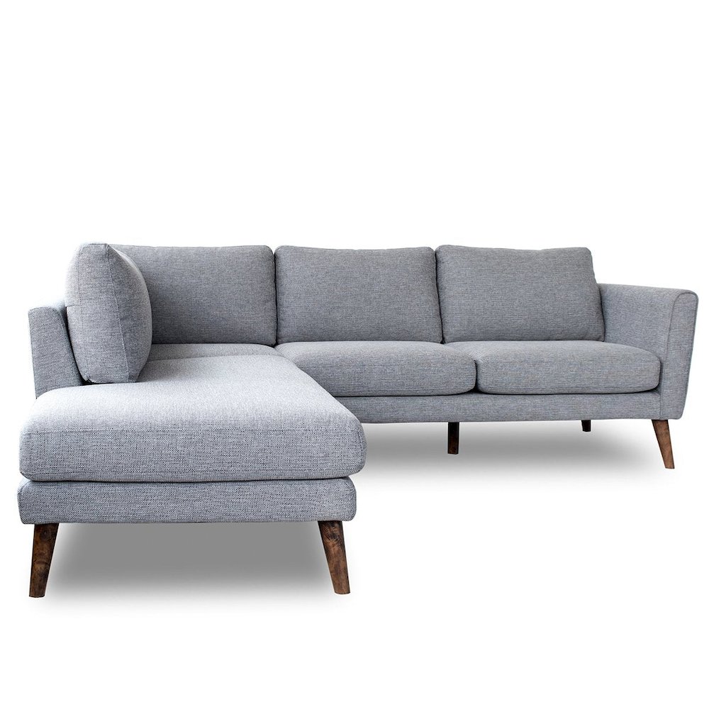 Benson Grey Sectional Sofa Left Facing Chaise. Picture 1