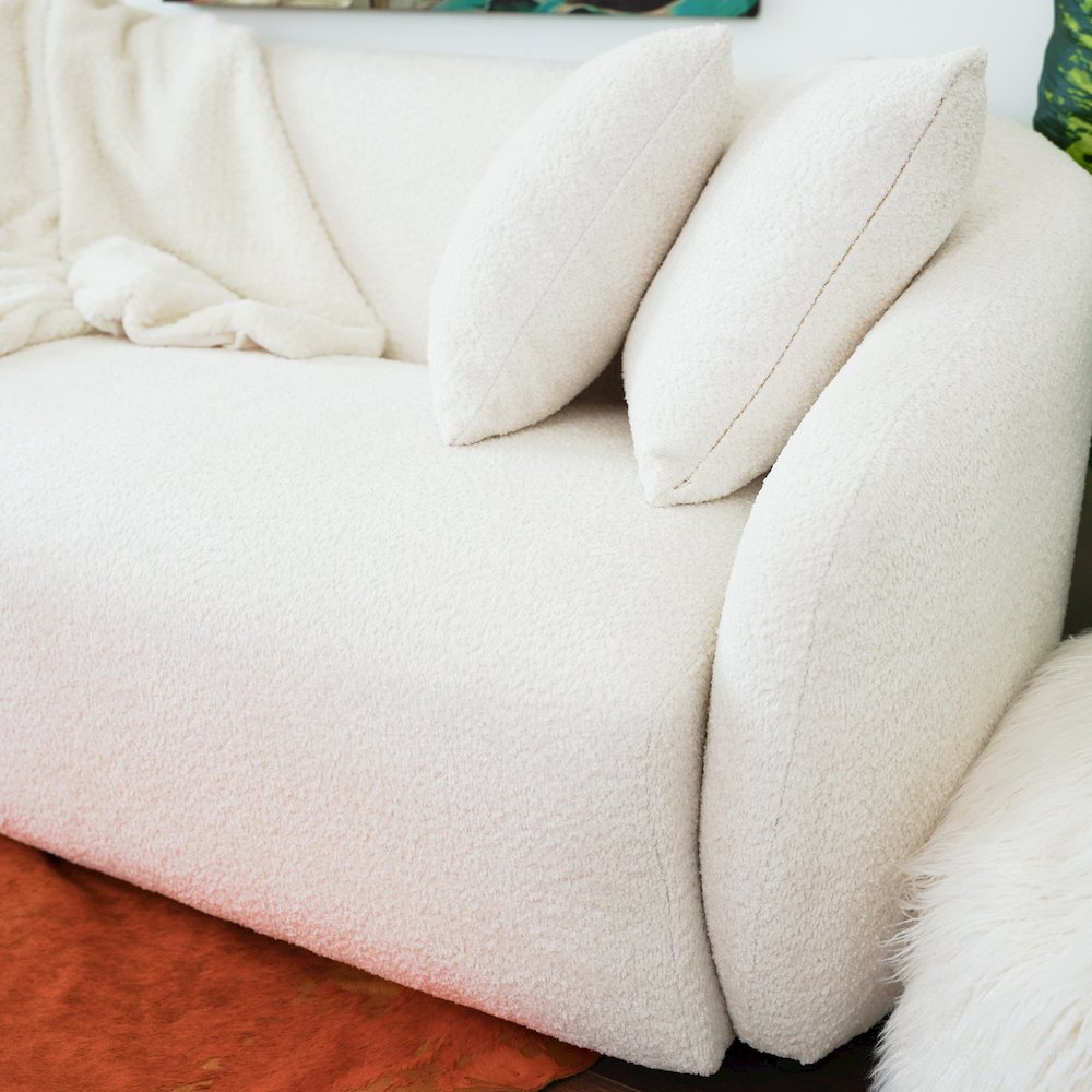 Linden Ivory Boucle Sofa. Picture 6