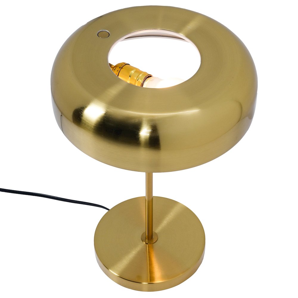 Metro Table lamp with Gold outer and White inner. Picture 4