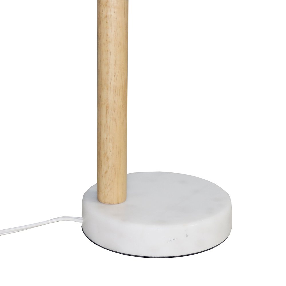 Auris White Globe Lampshade Table Lamp with Marble Base. Picture 4
