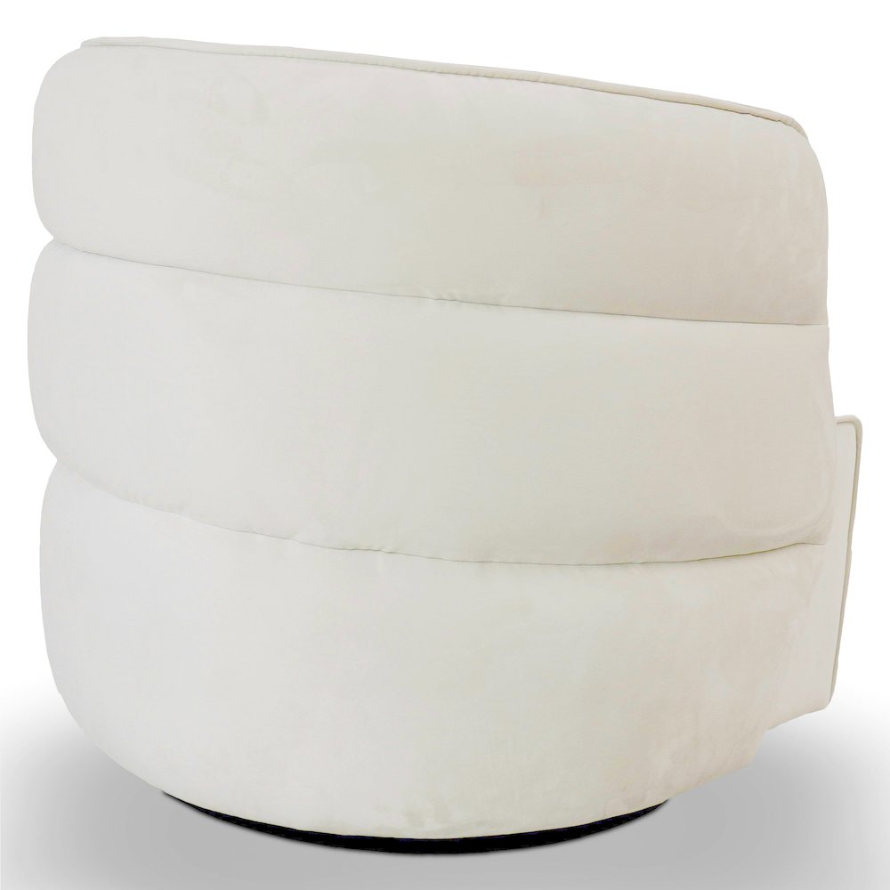 Walden Swivel Chair - Cream Velvet. Picture 6