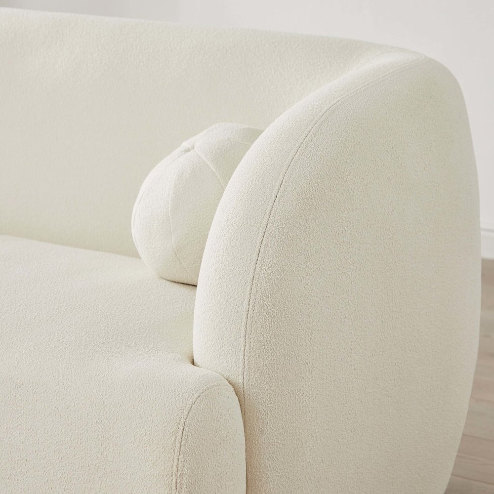 Anna Ivory Boucle Sofa. Picture 7