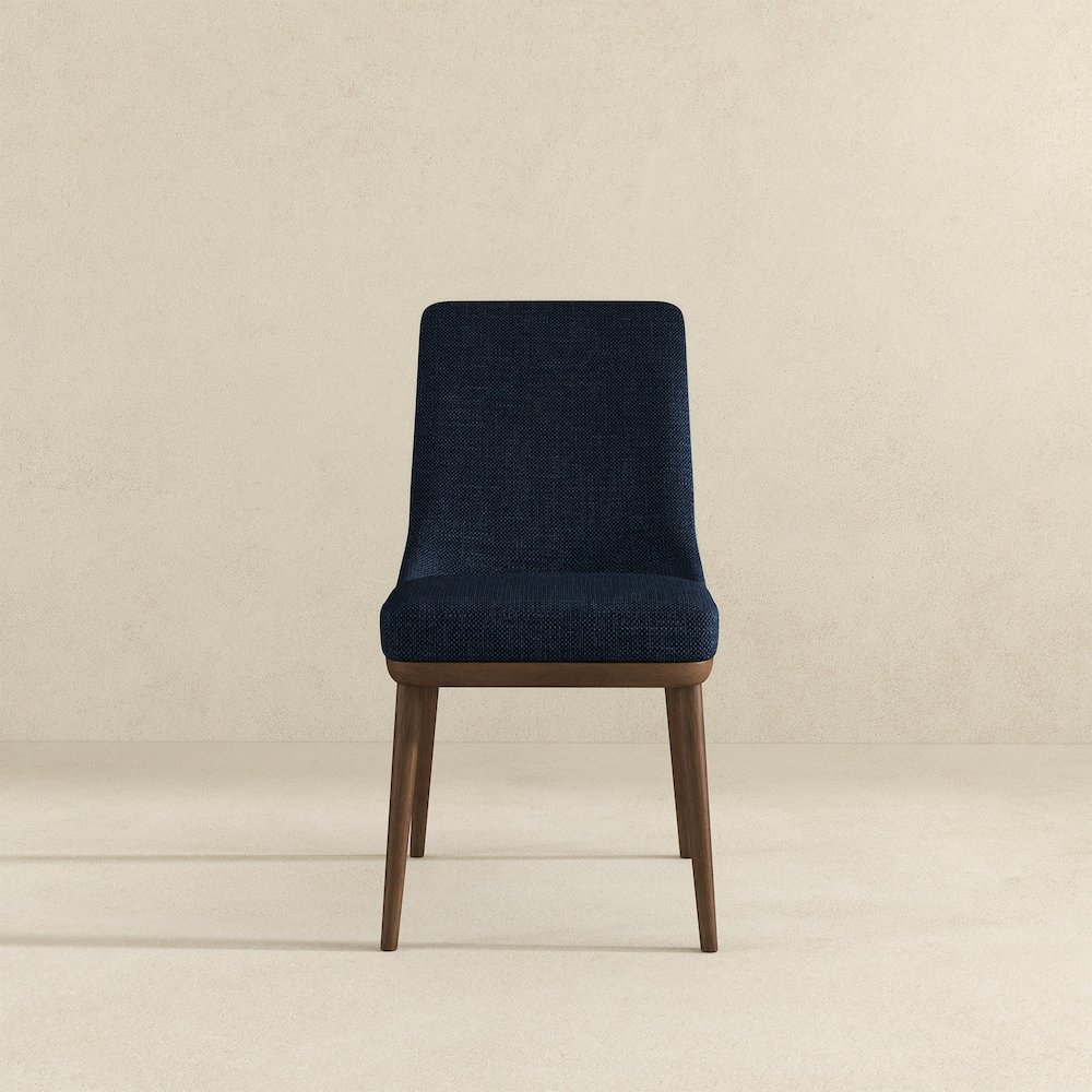 Kate  Dark Blue Fabric Dining Chair (Set Of 2). Picture 4