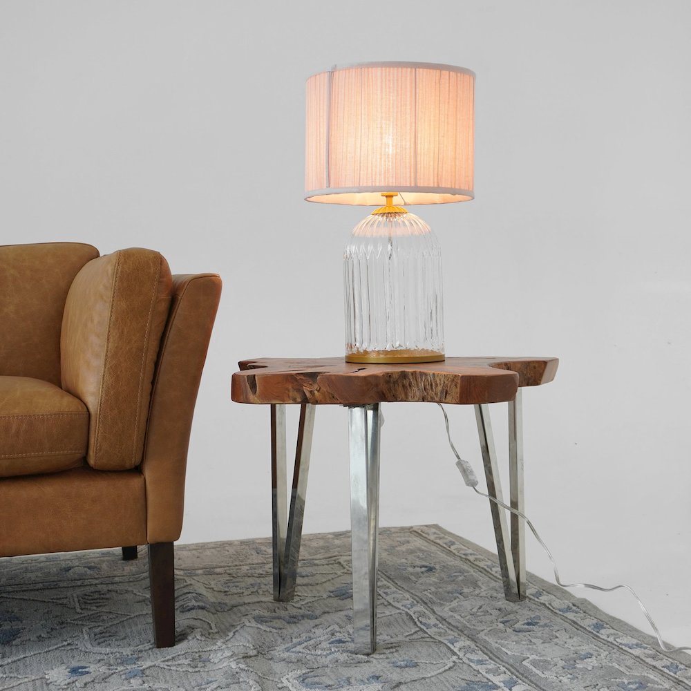 Nebulis Table Lamp Gold - Clear and Pink. Picture 3