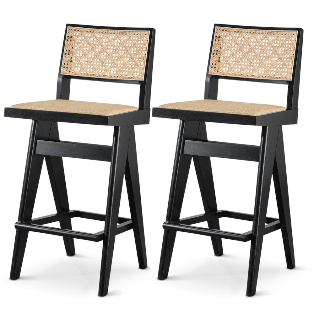 Keira Rattan Bar Stool (Set of 2). Picture 5