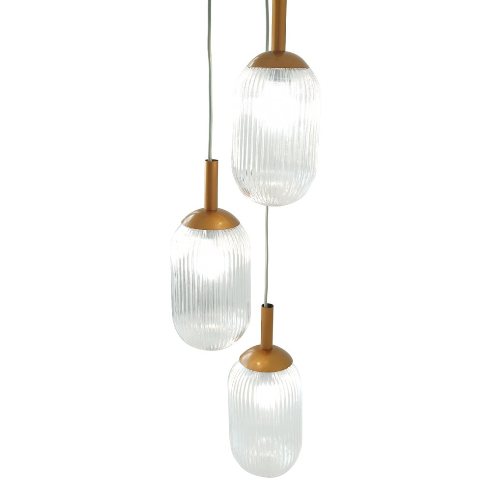 Gala Pendant Lamp - Bronze and Clear. Picture 5