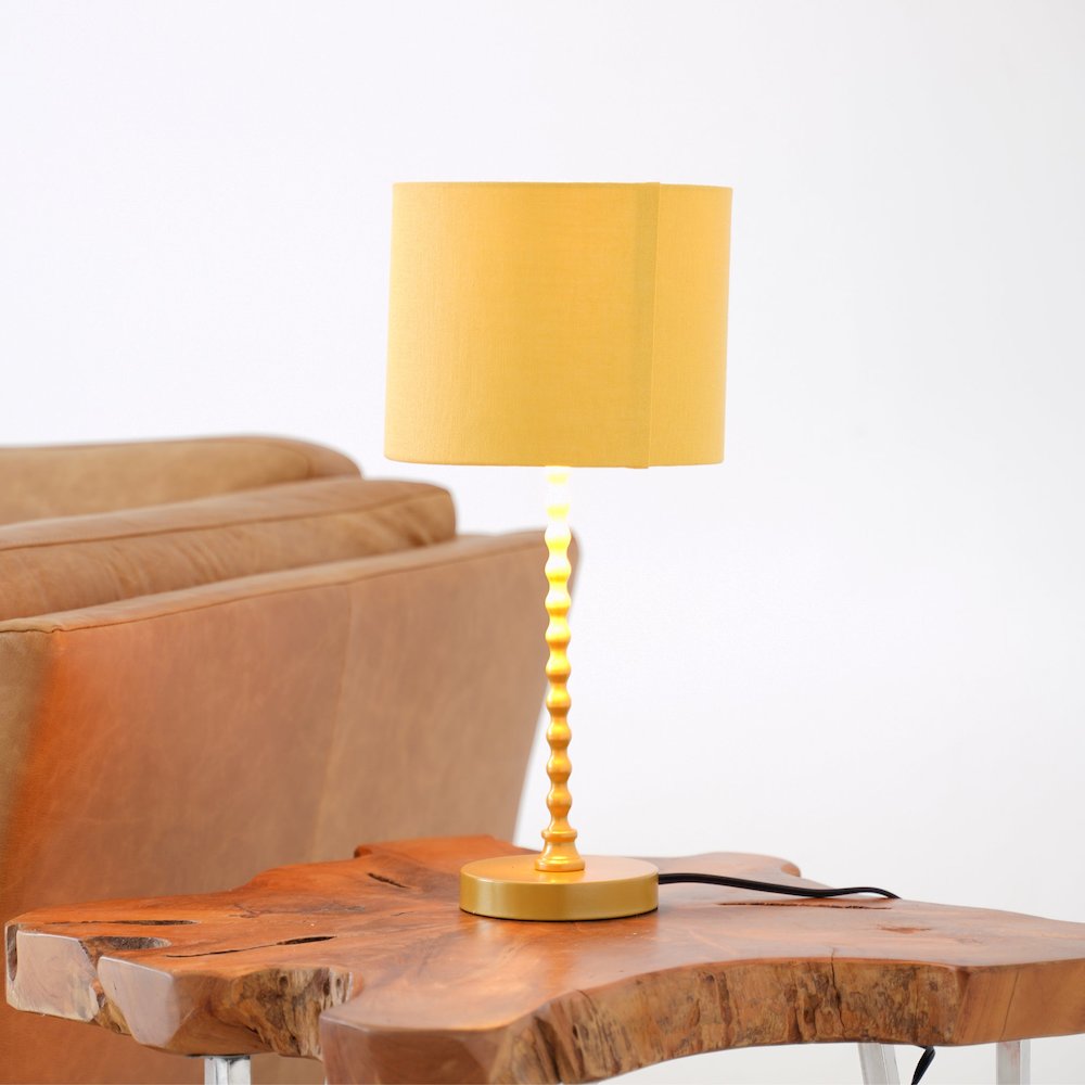 Sereno Table Lamp Ochre and Gold. Picture 3