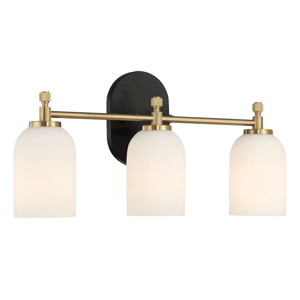 Three Lights Vanity Brushed Gold Bathroom Wall Light for Bathroom Over Mirror. Picture 3