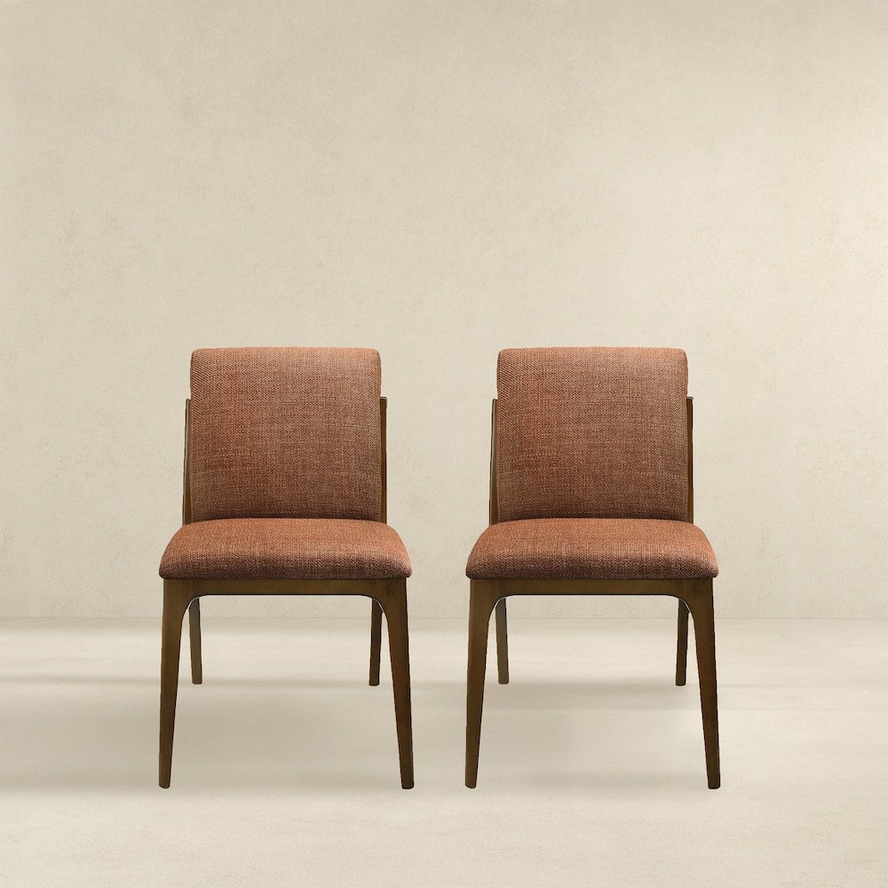 Grivelle Orange Fabric Dining Chair (Set Of 2). Picture 4