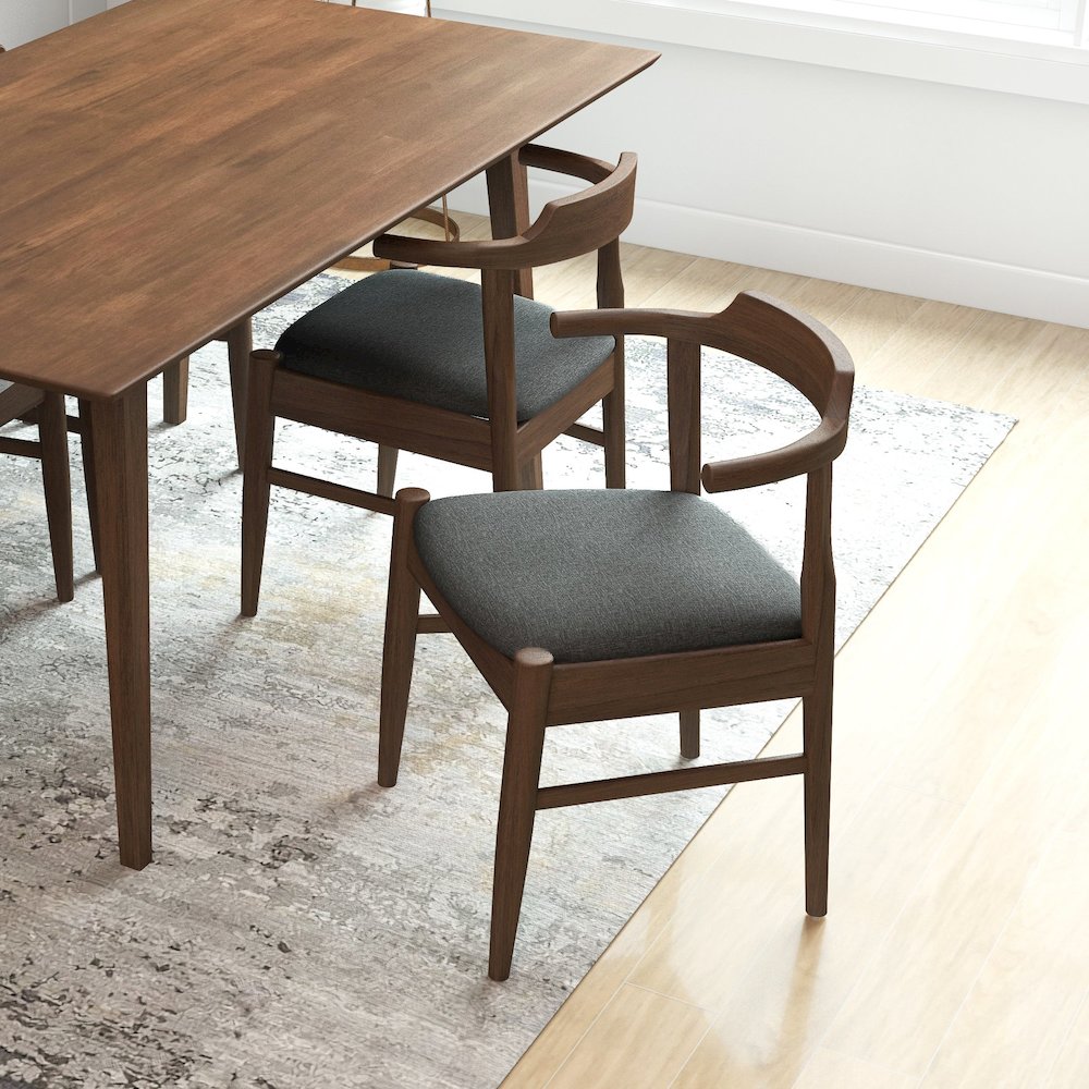 Daisy Gray Fabric Dining Chair (Set Of 2). Picture 3