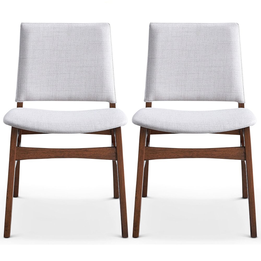 Gusto Fabric Dining Chair In Light Gray (Set Of 2). Picture 6