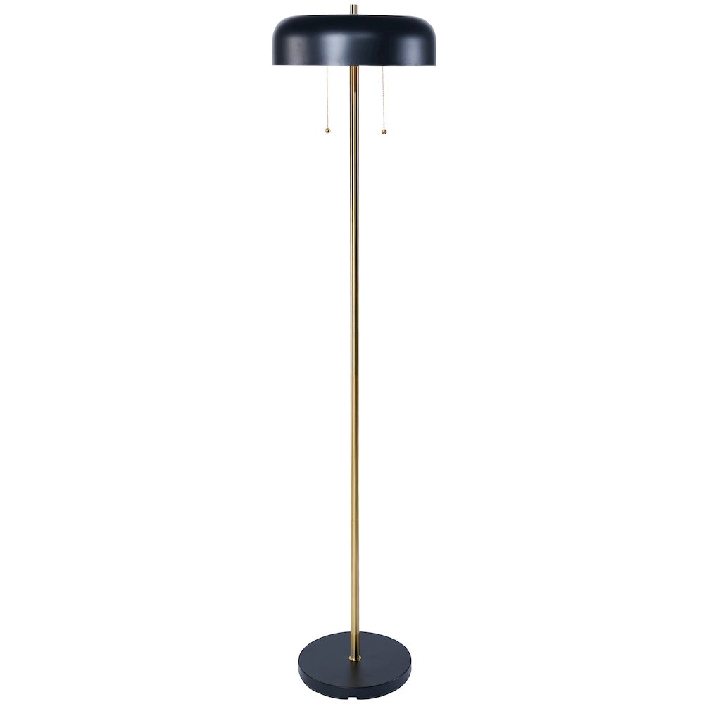 Vesper Floor lamp with Black outer and White inner. Picture 1