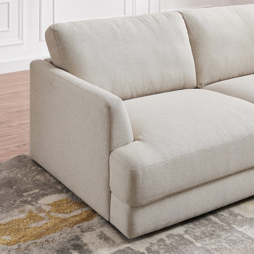 Glander Grey Fabric Left-Facing Sectional Sofa. Picture 3