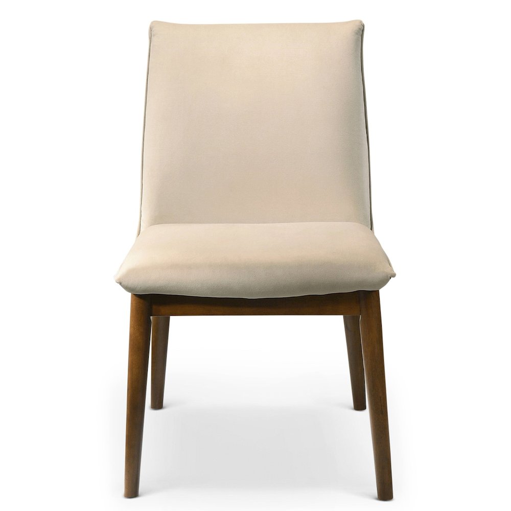 Monza Beige Velvet Dining Chair (Set Of 2). Picture 1