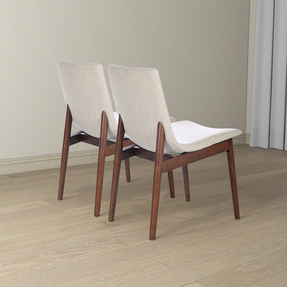 Ravel Beige Fabric Dining Chair Set of 2. Picture 4