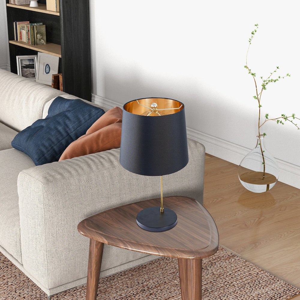 Lustrous Table Lamp - Black outer and Gold inner. Picture 8
