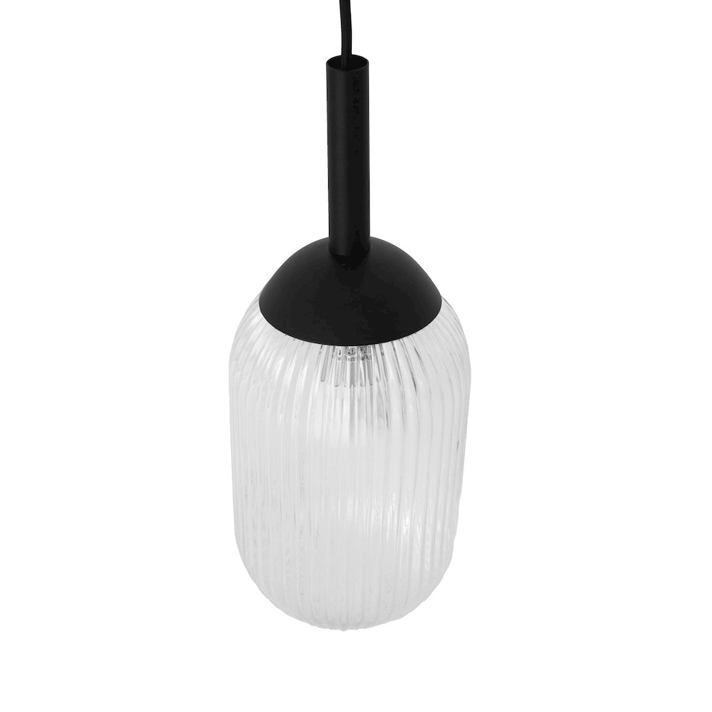 Giza Pendant Lamp - Black and Clear. Picture 4