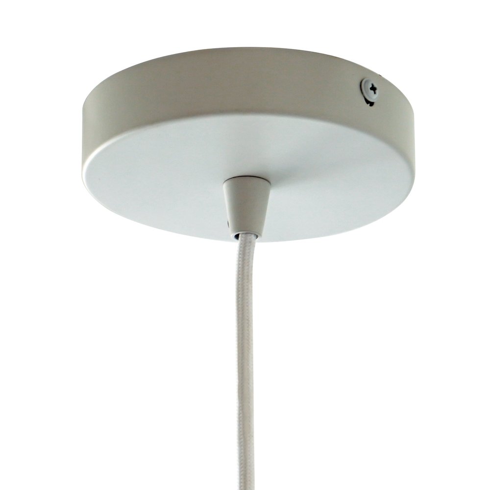 Dorset Pendant Lamp - White and Natural/Terracotta. Picture 6